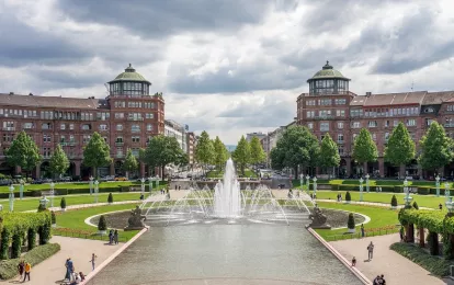 Mannheim, Springbrunnen, Park