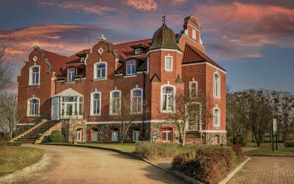 Schloss Herrenstein, Hotel Schloss Herrenstein, Sonnenuntergang Bild