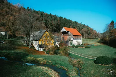 Häuser und Wanderwege, Heilbad Heiligenstadt, Deutschland