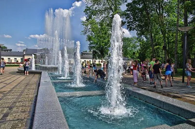 Musikalische Brunnen in einem Park in Druskininkai