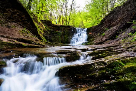 Wasserfall Iwla im Beskid Niski in Wapienne, Polen