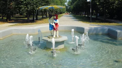 Springbrunnen in Ciechocinek, Polen