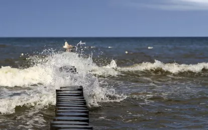 Meer und Wellen in Kolberg