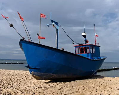 Fischerboot an der Ostseeküste