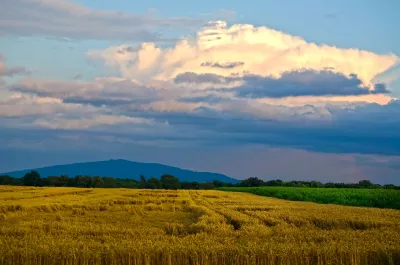 Feld, Berg, Schlesien Bild