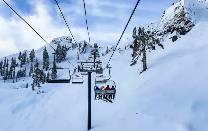 Skifahren, Schnee, Winterbild