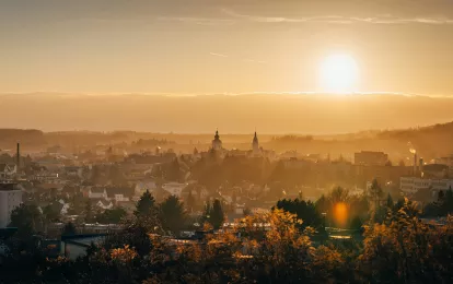 Tschechische Republik in der Morgendämmerung