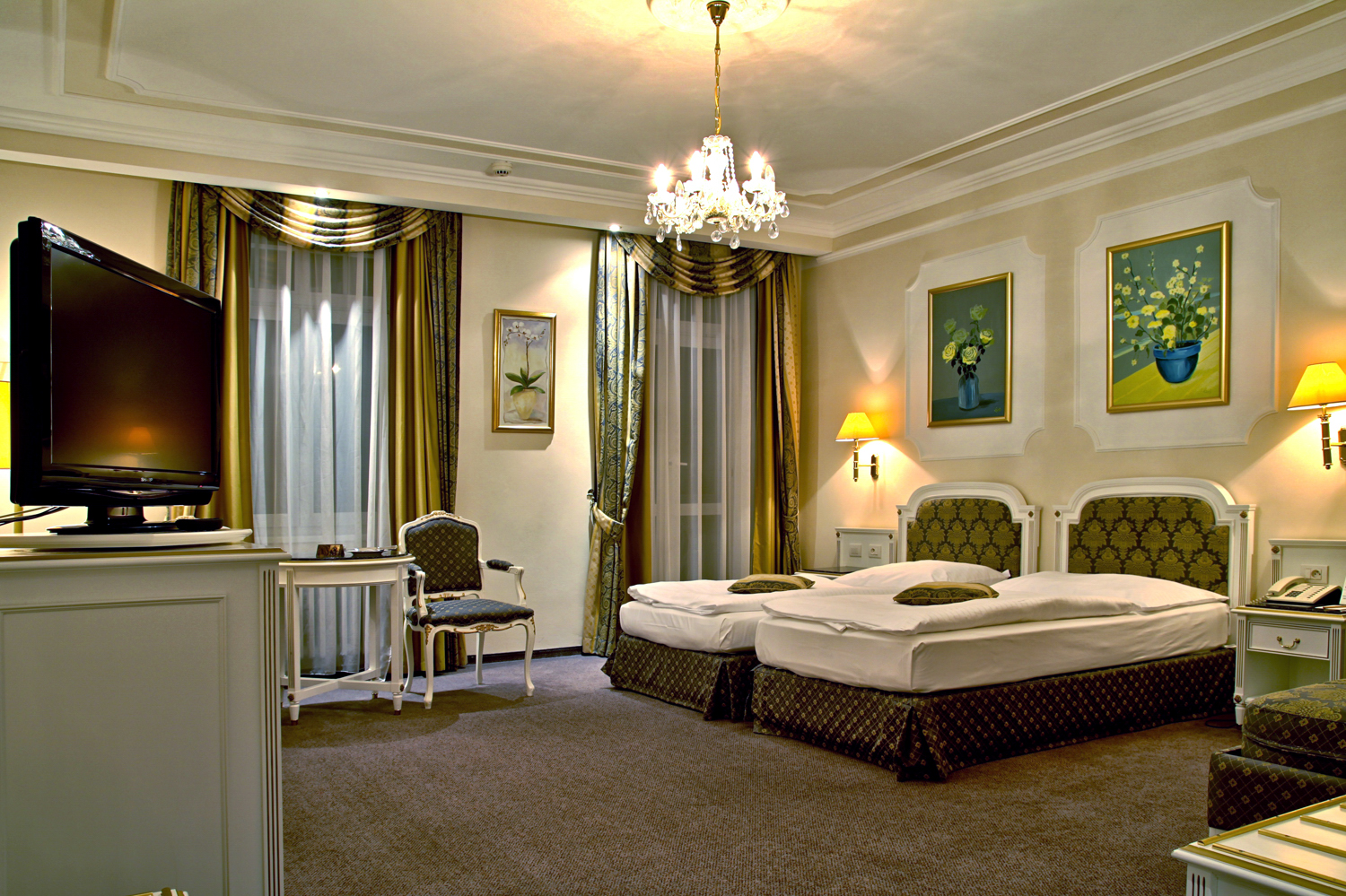 Doppelzimmer im Hotel Esplanade mit gemütlicher Einrichtung