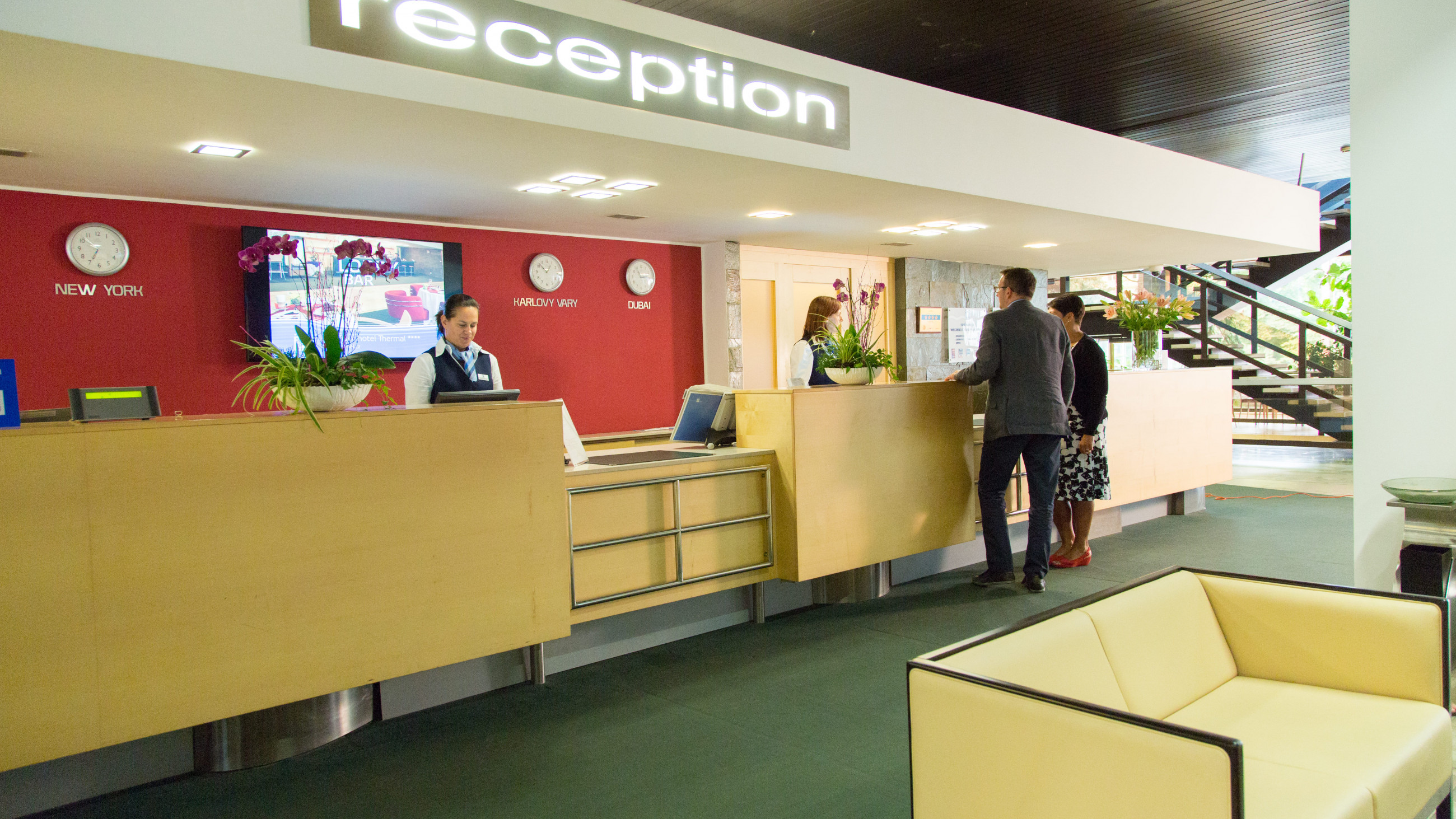 Empfangsbereich des Spirit Hotel Thermal Spa