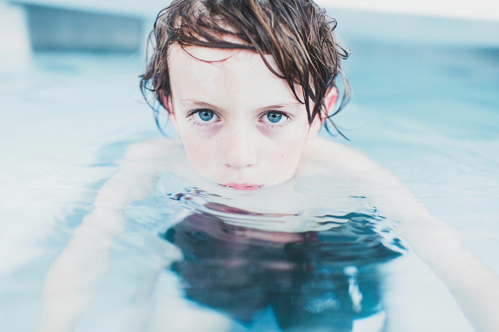 kid in pool